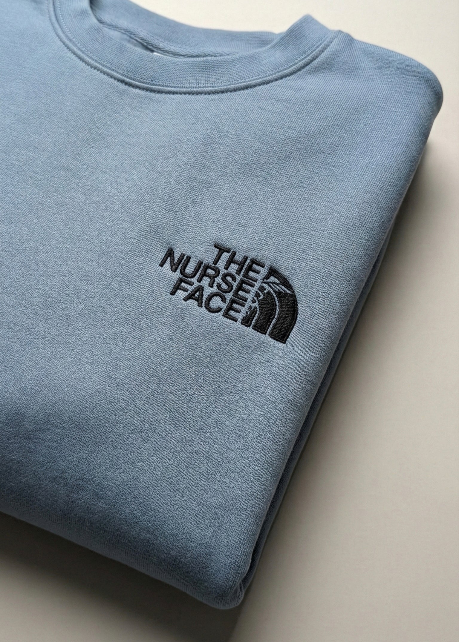 "The Nurse Face" Embroidered Crewneck Sweatshirt/Hoodie