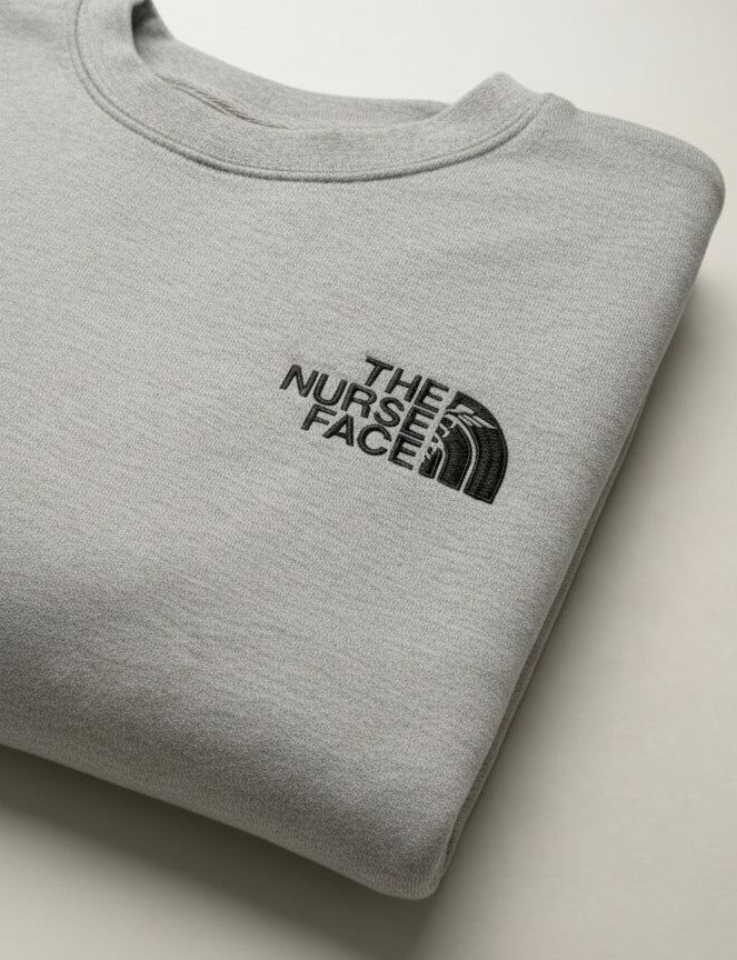 "The Nurse Face" Embroidered Crewneck Sweatshirt/Hoodie