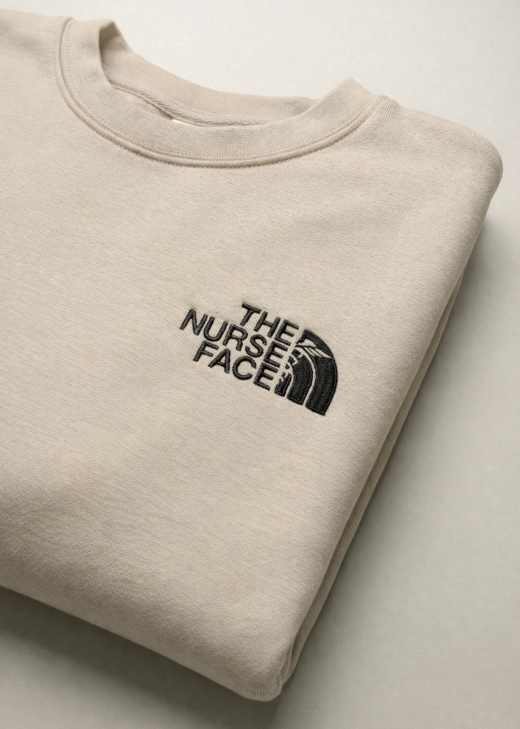 "The Nurse Face" Embroidered Crewneck Sweatshirt/Hoodie