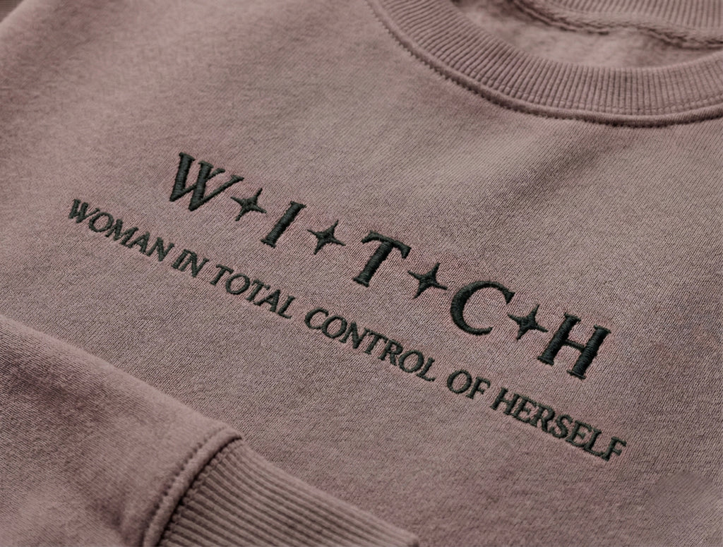 "The W.I.T.C.H." redefined Embroidered Pullover
