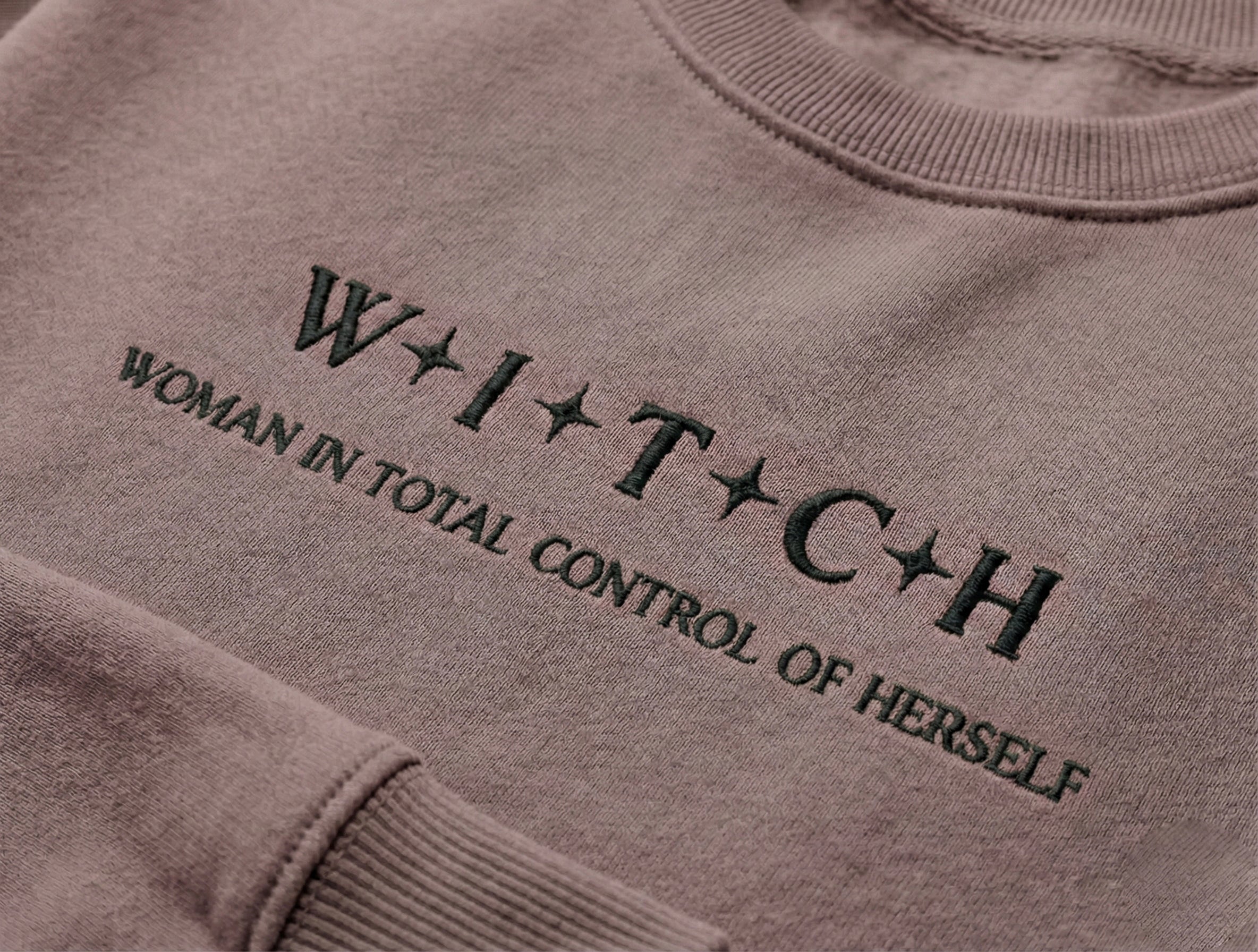 "The W.I.T.C.H." redefined Embroidered Pullover