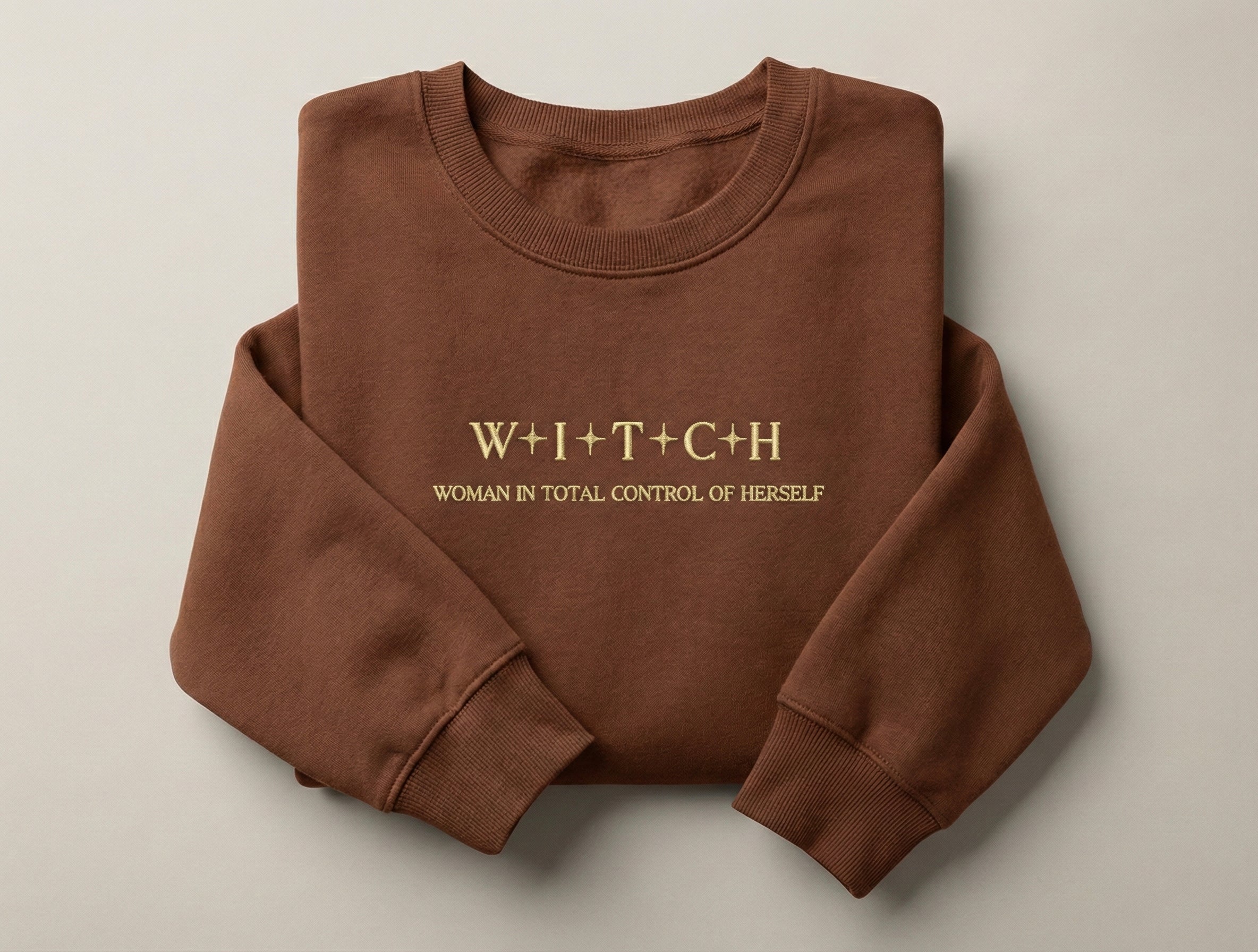 "The W.I.T.C.H." redefined Embroidered Pullover
