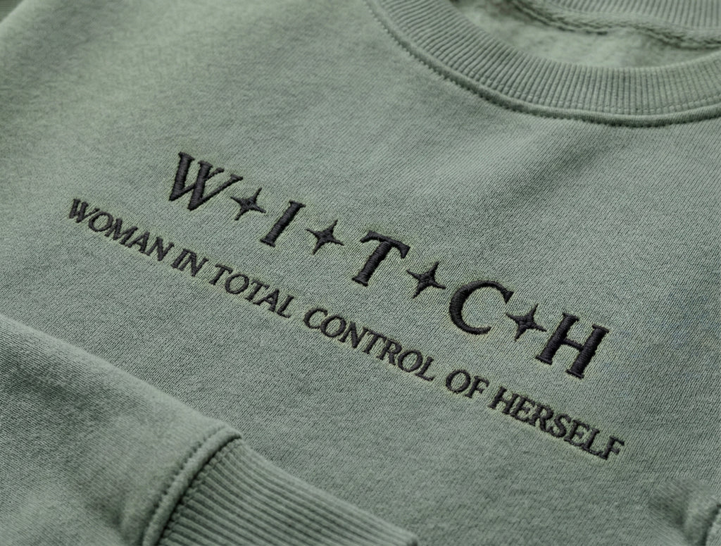 "The W.I.T.C.H." redefined Embroidered Pullover