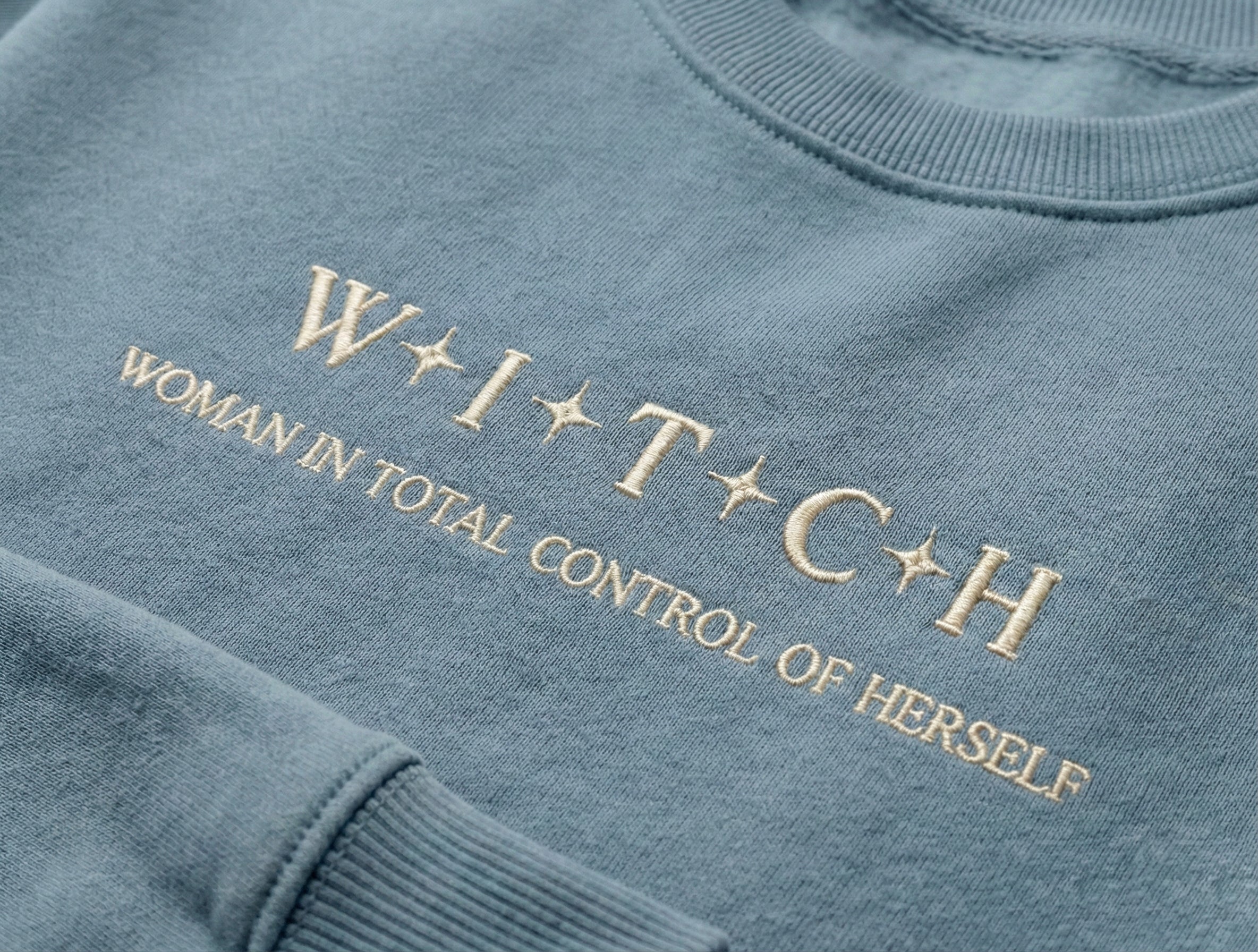 "The W.I.T.C.H." redefined Embroidered Pullover