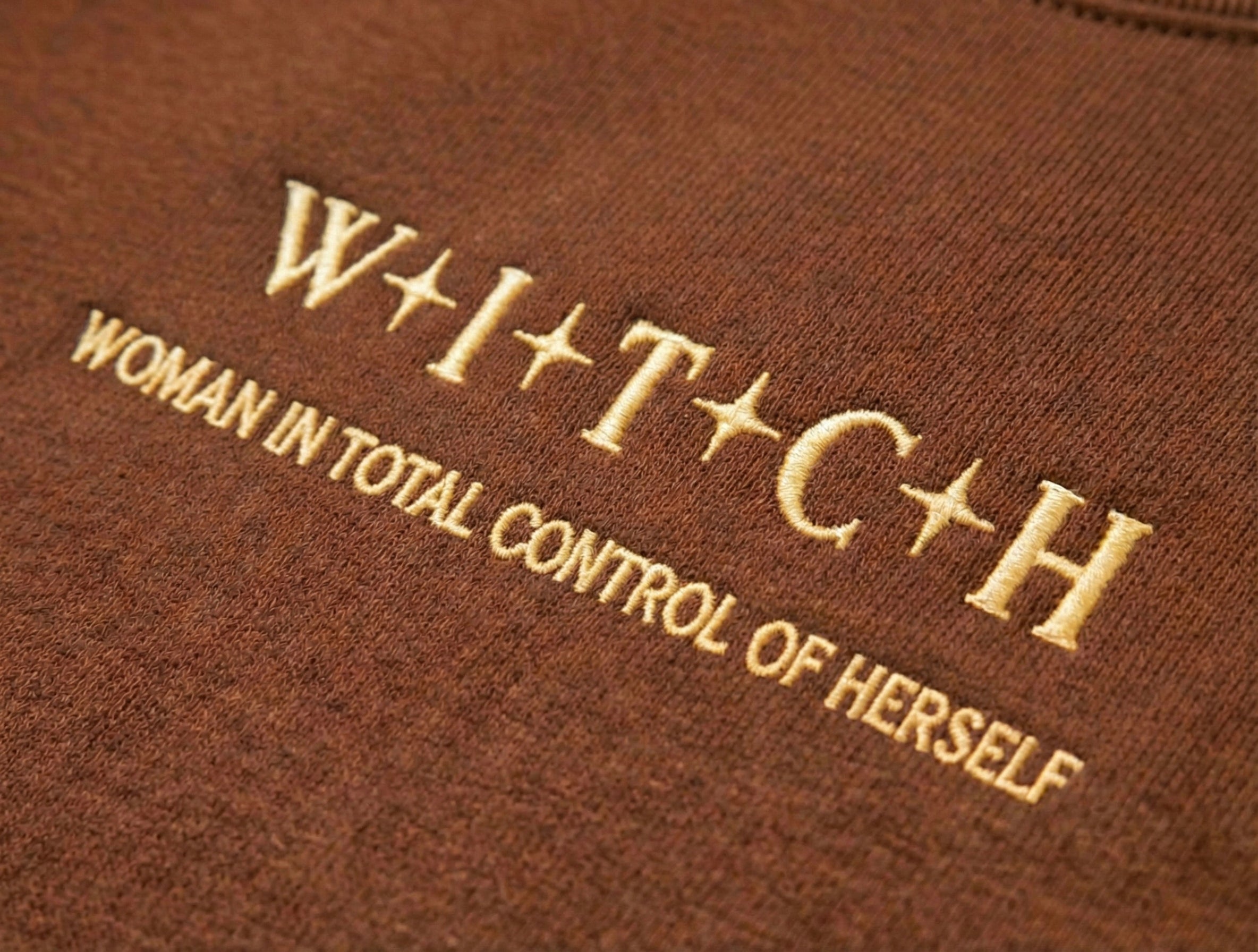"The W.I.T.C.H." redefined Embroidered Pullover