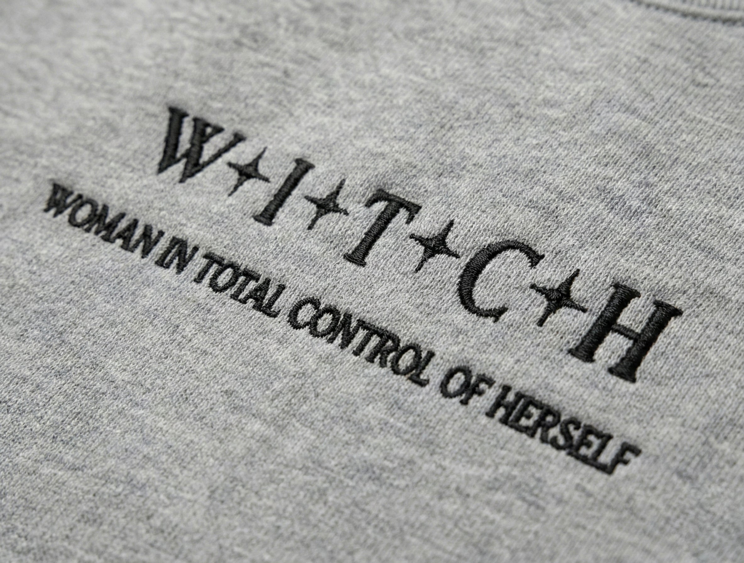 "The W.I.T.C.H." redefined Embroidered Pullover
