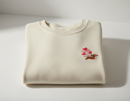 "Love is in the Air" Doxie Embroidery Sweatshirt