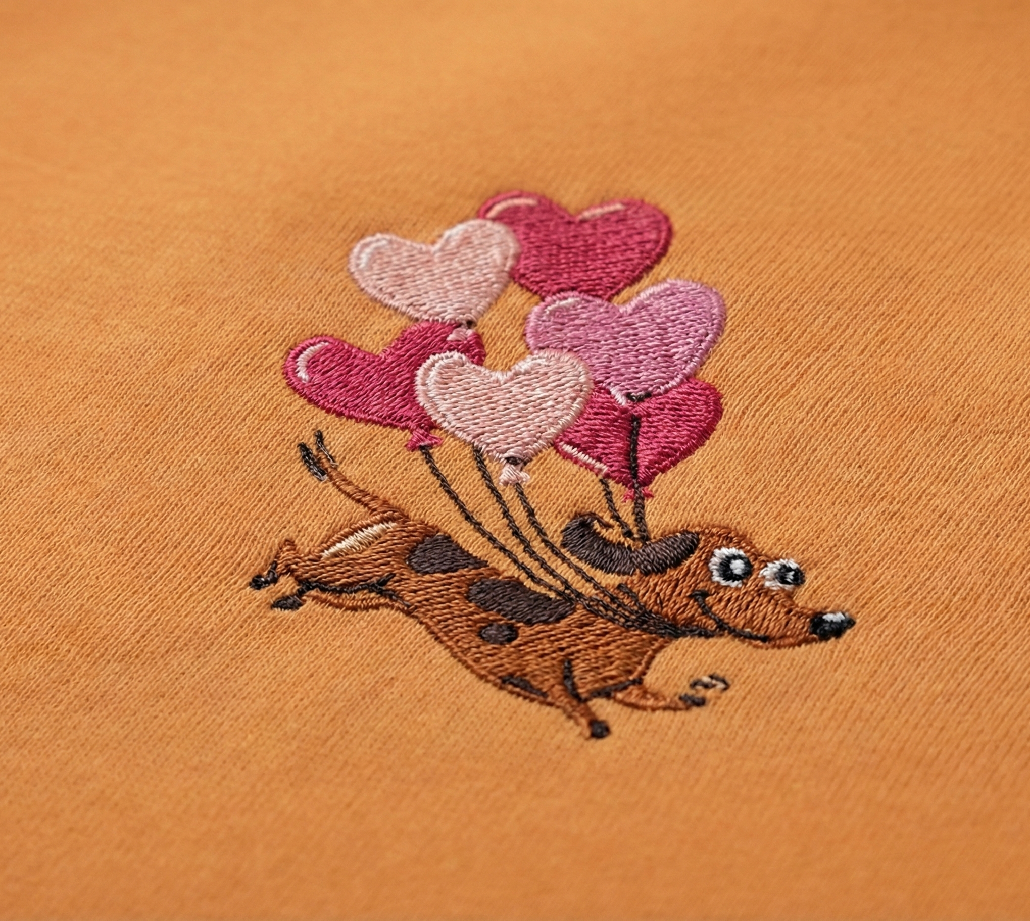 "Love is in the Air" Doxie Embroidery Sweatshirt