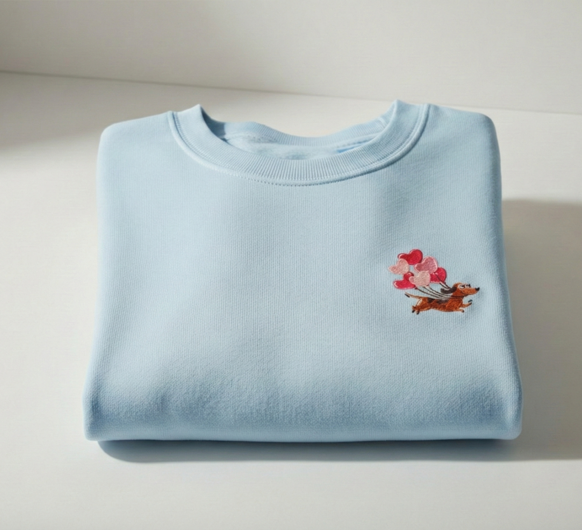 "Love is in the Air" Doxie Embroidery Sweatshirt